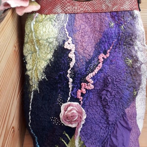Handgemaakte vilten tas, crossbody vilten tas, kunstvilt, schoudertas, veelkleurige vilten tas, vezelkunst, handgemaakte vilten tas, vilten, cadeau voor haar