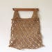 Vintage macrame bag, jute shopping bag, knitting bag, boho shopping bag, 1970's macrame bag