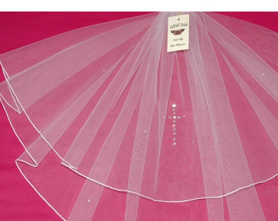2 Tier Crystal Communion LB Veils 142 UK