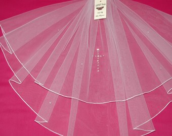 2 Tier Crystal Holy Communion Veil LB Veils LBV139 UK