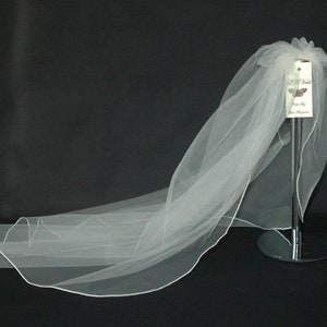 Wedding Veil, Ivory, 1 Single Tier, Plain Veil, Veil, Short Veil, Long, Elbow Length, Fingertip, Floor, Cathedral, White, LB Veils 143 UK