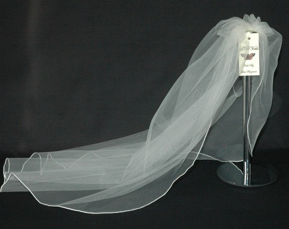 1 Single Tier Plain LB Veils 143 UK