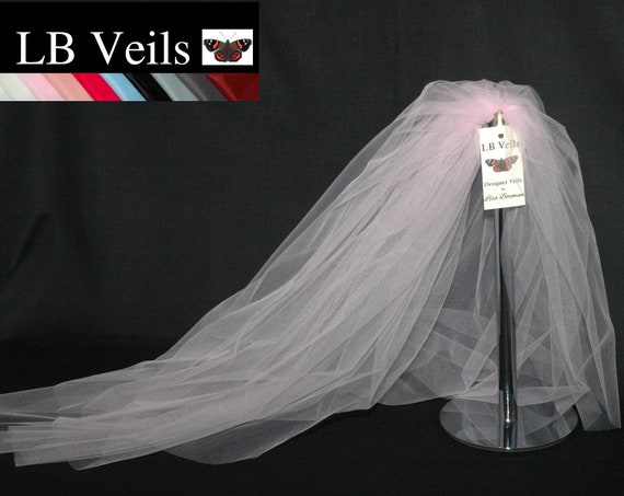 2 Tier Plain Soft Pink Bouffant LB Veils LBV161 UK