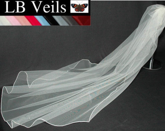 1 Single Tier Crystal LB Veils 144 UK