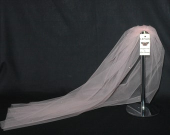 1 Single Tier Crystal Wedding Veil LB Veils LBV158 UK