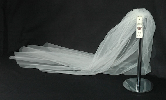 White Wedding Veil 1 Single Tier Plain LB Veils LBV162 UK