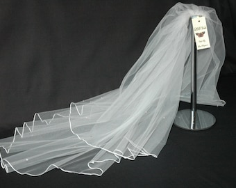 Crystal Veil, 2 Tier, Wedding, Bridal, Short Veil, Long Veil, Ivory, White, Elbow Length, Length, Waist Length, Chapel, LB Veils LBV145 UK