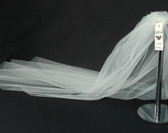 Silver Grey Plain Wedding Veil  1 Single Tier LBV162 LB Veils UK