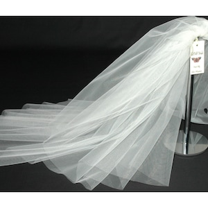 Ivory Veil, 2 Tier, Wedding Veil, Veil, Elbow Length, Plain Veil, Length, Short, Waist, Hip, Chapel, Cathedral, Long Veil, LB Veils 156 UK