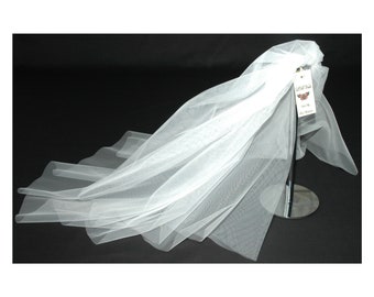2 Tier Plain Wedding Veil LB Veils 156 UK