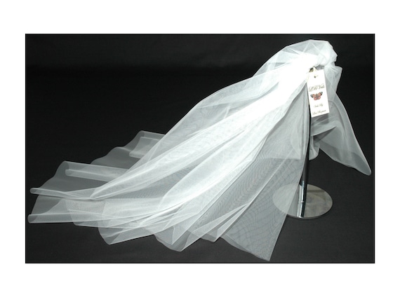 2 Tier Plain Wedding Veil LB Veils 156 UK