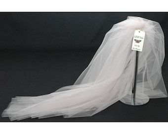 2 Tier Plain Soft Pink Wedding Veil LB Veils 156 UK