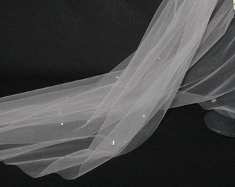 1 Single Tier Crystal Flowers Wedding Veil LB Veils LBV37.s UK