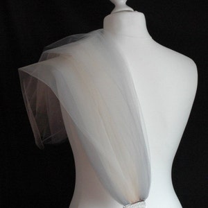 Wedding, Veil, Silver Grey, Champagne, 1 Tier Veil, Waist Length, Elbow, Fingertip, Hip, Crystal, Diamante, Sparkle, Silver, LB Veils LBV177