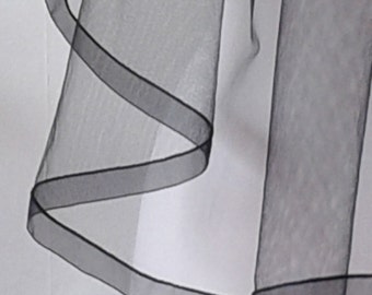 Ribbon Edge 2 Tier Veil Wedding Bridal Any Colour LB Veils LBV184 UK