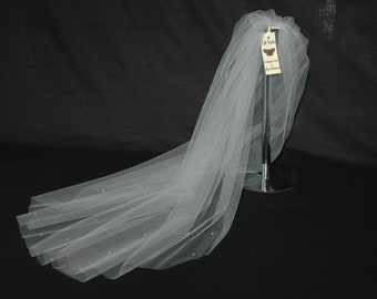1 Single Tier Crystal Silver Grey LB Veils 158 UK