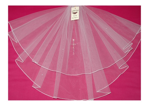 2 Tier Crystal Holy Communion Veil LB Veils LBV139 UK