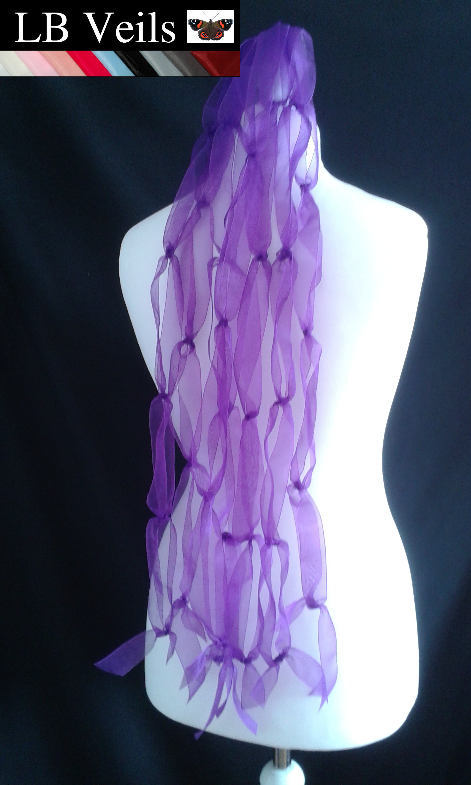 wedding veil purple
