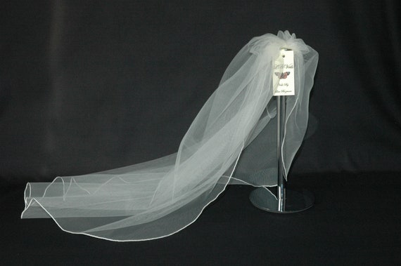 White Wedding Veil 1 Single Tier Plain LB Veils LBV143 UK