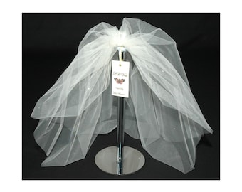 2 Tier Crystal Bouffant LB Veils 154 UK