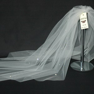 Cream Veil, Crystal, Flower, Pearl, Wedding, Ivory, 1 Single Tier, Length Veil, Elbow, Fingertip, Cathedral, Sparkle, White,LB Veils LBV38.s