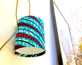 Large portable lamp / Cable of your choice / Lampshade wax abstract patterns