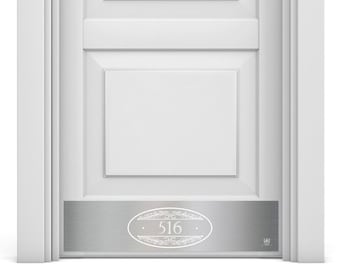 Door Kick Plate - Engraved - &quot;Southern Roots&quot; Home Address- Multiple Finish & Size Options - Customizable