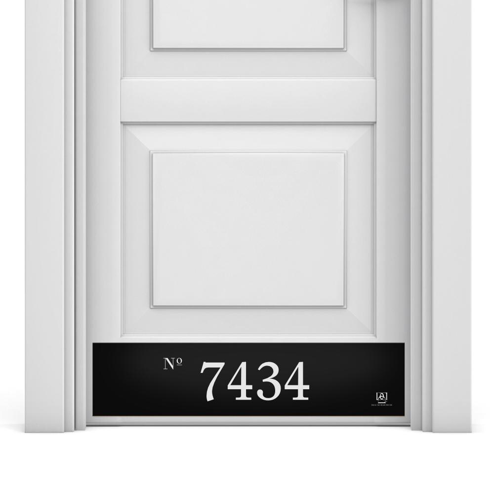 Door Kick Plate - Engraved - "Colonial" Home Address- Multiple Finish & Size Options - Customizable