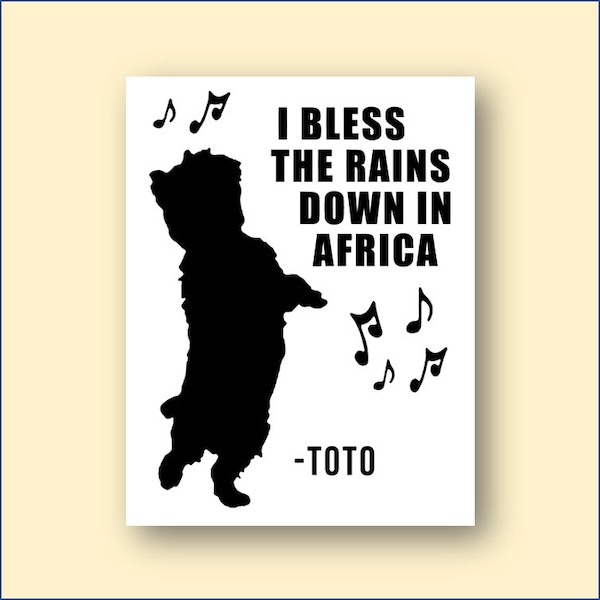 i bless the rains toto sticker