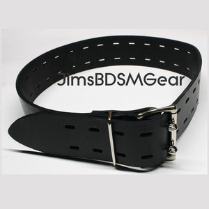 Double tongue 2&quot; wide slot lock bondage straps (belts)