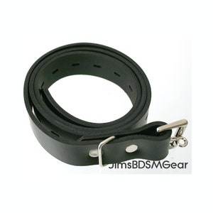 Slot-Lock Bondage Belts (Straps)  various sizes and options - heavy duty Latigo leather 1 &quot; wide
