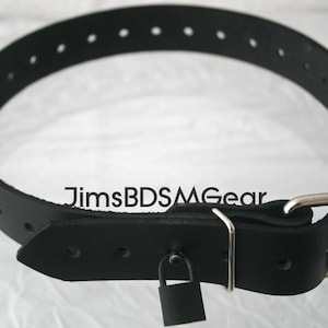 Lockable Bondage Belts (Straps)  various sizes and options - heavy duty Latigo leather 1 1/2&quot; wide