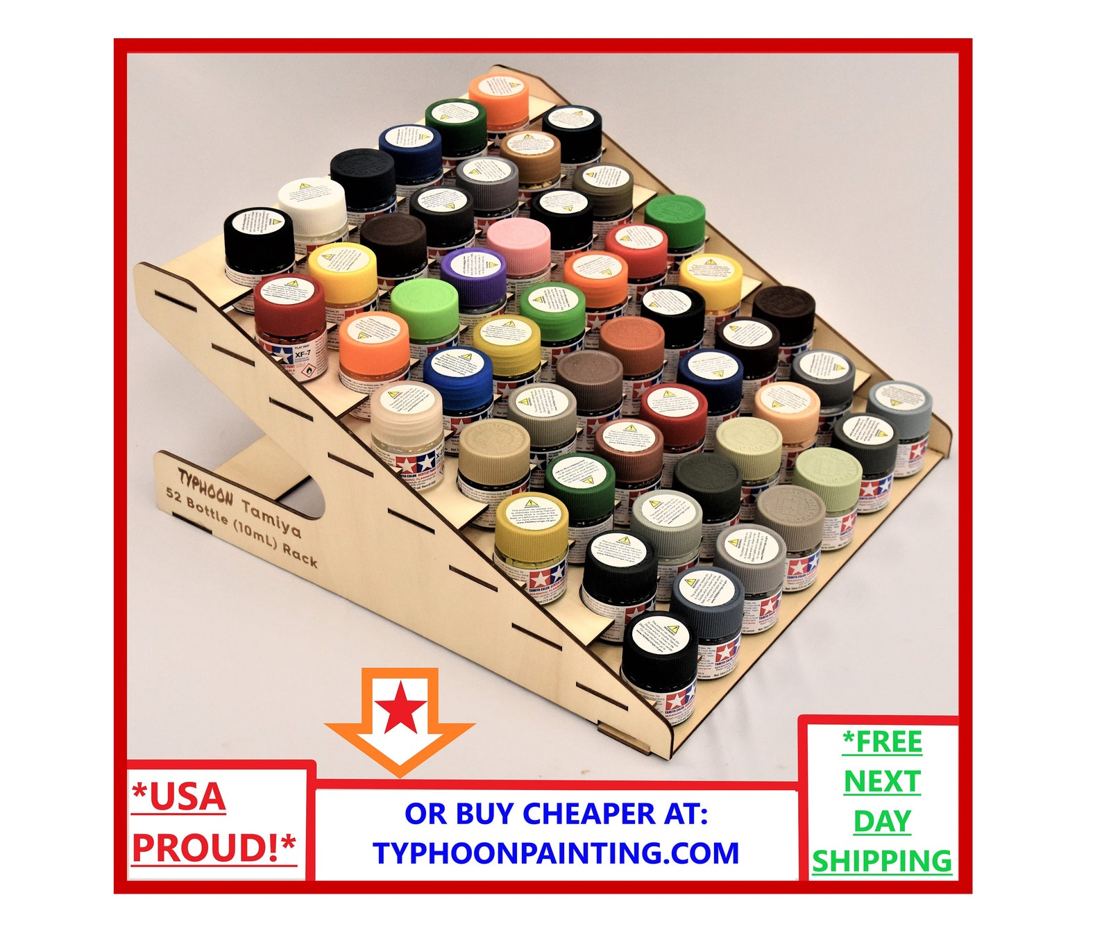 52 Bottle Tamiya 10 mL Paint Rack Etsy