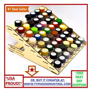 Typhoon 52 bottle Tamiya (10 mL) paint rack