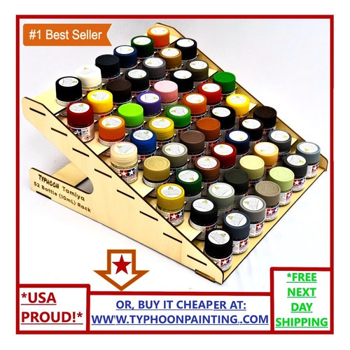 Support de peinture Tamiya Typhoon, 52 bouteilles (10 ml)