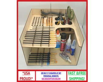 Typhoon Paintbrush/Tool Holder hobby storage wooden organizer