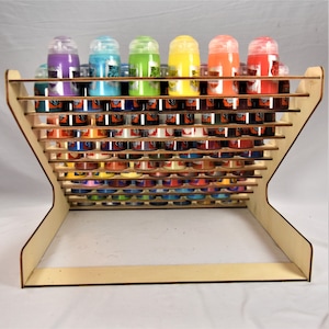 Typhoon 78 Bottle Citadel Paint Rack Size 11.5 Wide hobby storage wooden pigment stand holder modular miniature image 5