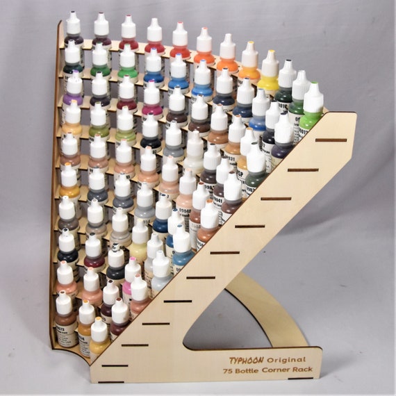 Typhoon 75 Bottles Hobby Paint Rack , Inner Corner, USA Typhoon