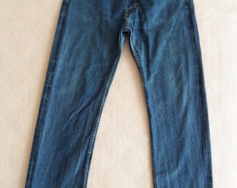 Vintage Lee 101Z Jeans Mens W36 L34 Blue Selvedge Denim Made in Malta Selvage