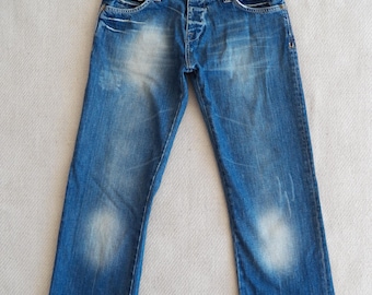 Y2K Vintage Dolce Gabbana Straight Stonewashed Jeans in Dark Blue