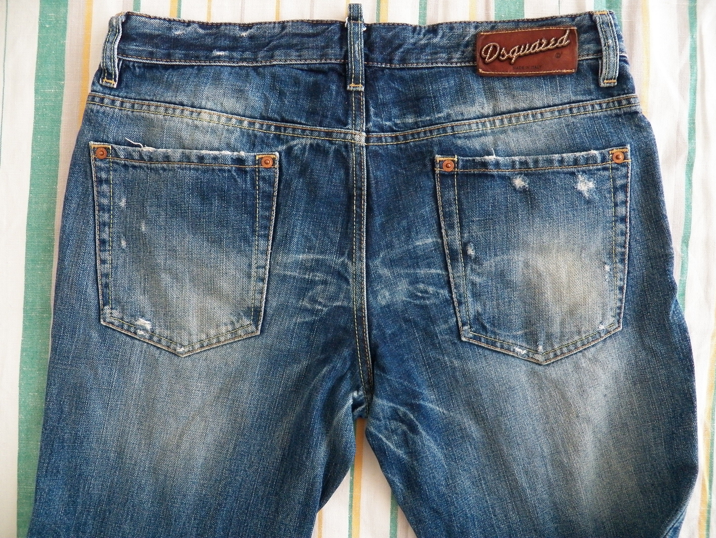 Vintage Dsquared2 MENS JEANS Size 50 W34 L30 Blue Denim Heavy - Etsy