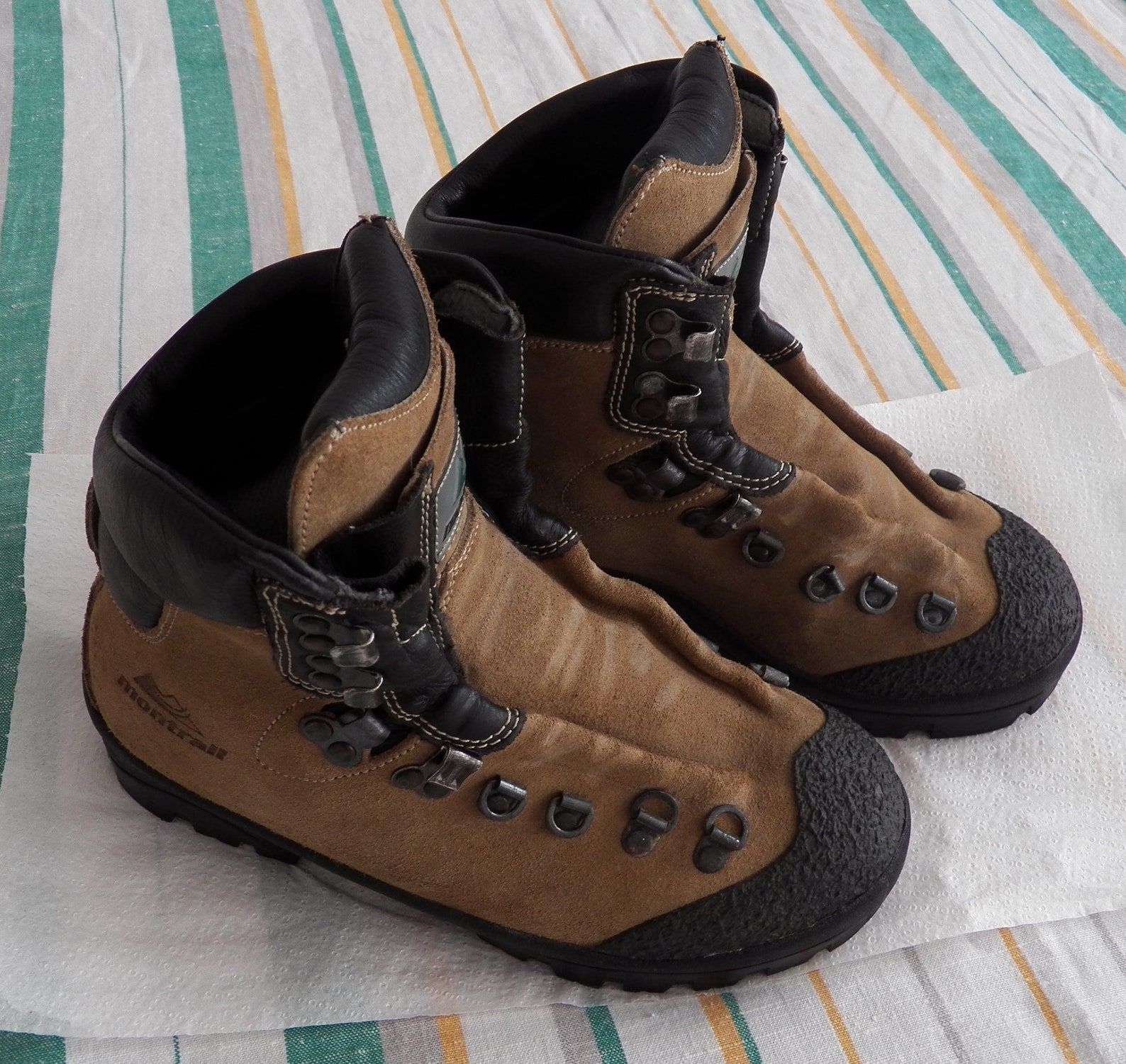 Womens Montrail Vercors Hiking Boots Tan Suede Leather US 6.5 EU 37 UK ...