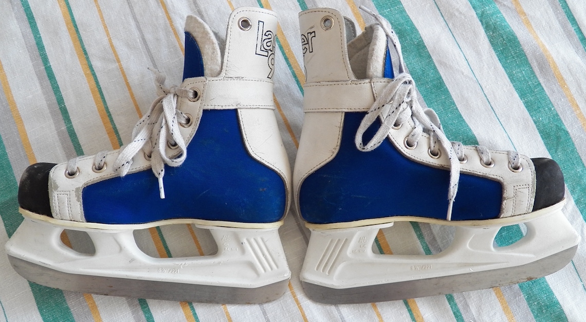 Vintage GRAF Laser 96 Ice Hockey Skates Kids Youth Size 32 Made in