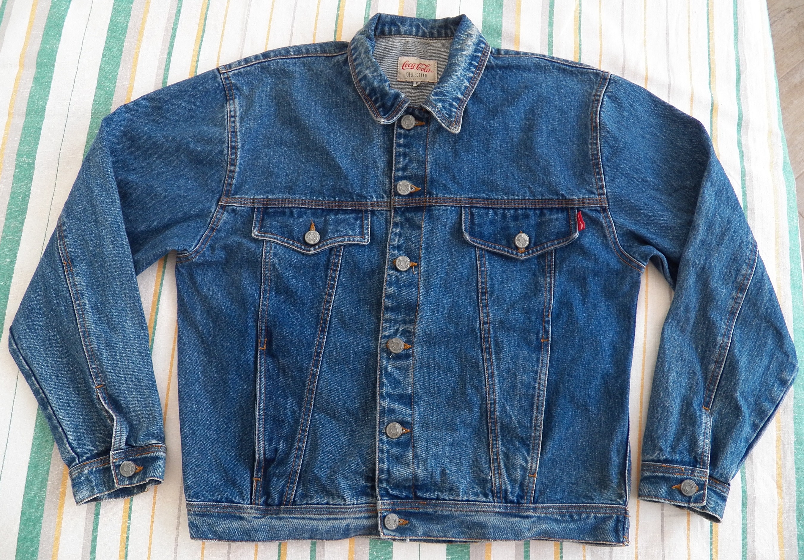 Mens Vintage 90s Coca Cola Collection DENIM JEAN JACKET Blue - Etsy UK