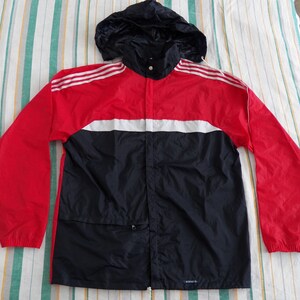 adidas vintage windbreaker jacket red