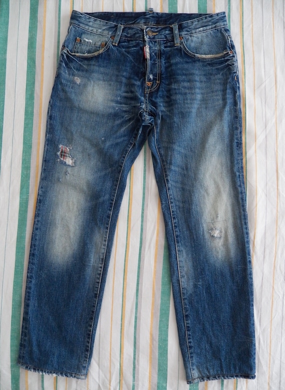 Vintage Dsquared2 MENS JEANS Size 50 W34 L30 Blue Denim Vintage Dsquared2 MENS JEANS Size 50 W34 L30 Blue Denim