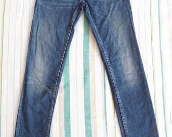 Acne Jeans Kex Vintage Damjeans W28 L32 Blå Denim Skinny Stretch Slim