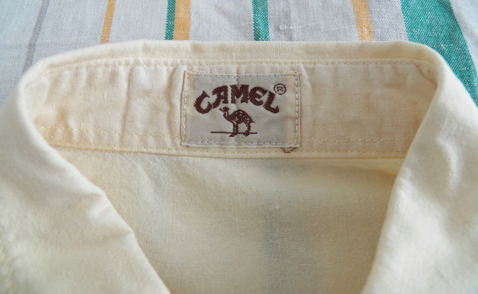 Vintage Camel Cigarettes Brand MENS Safari Military SHIRT Size M L