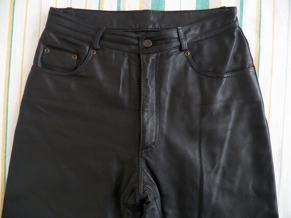 Buy Vintage Mens Leather Jeans Classic Pants Size 38 W28 W29 L31