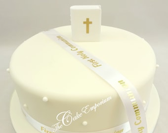 1st First Holy Communion Bible & Ribbon Set Cake Topper Ornament